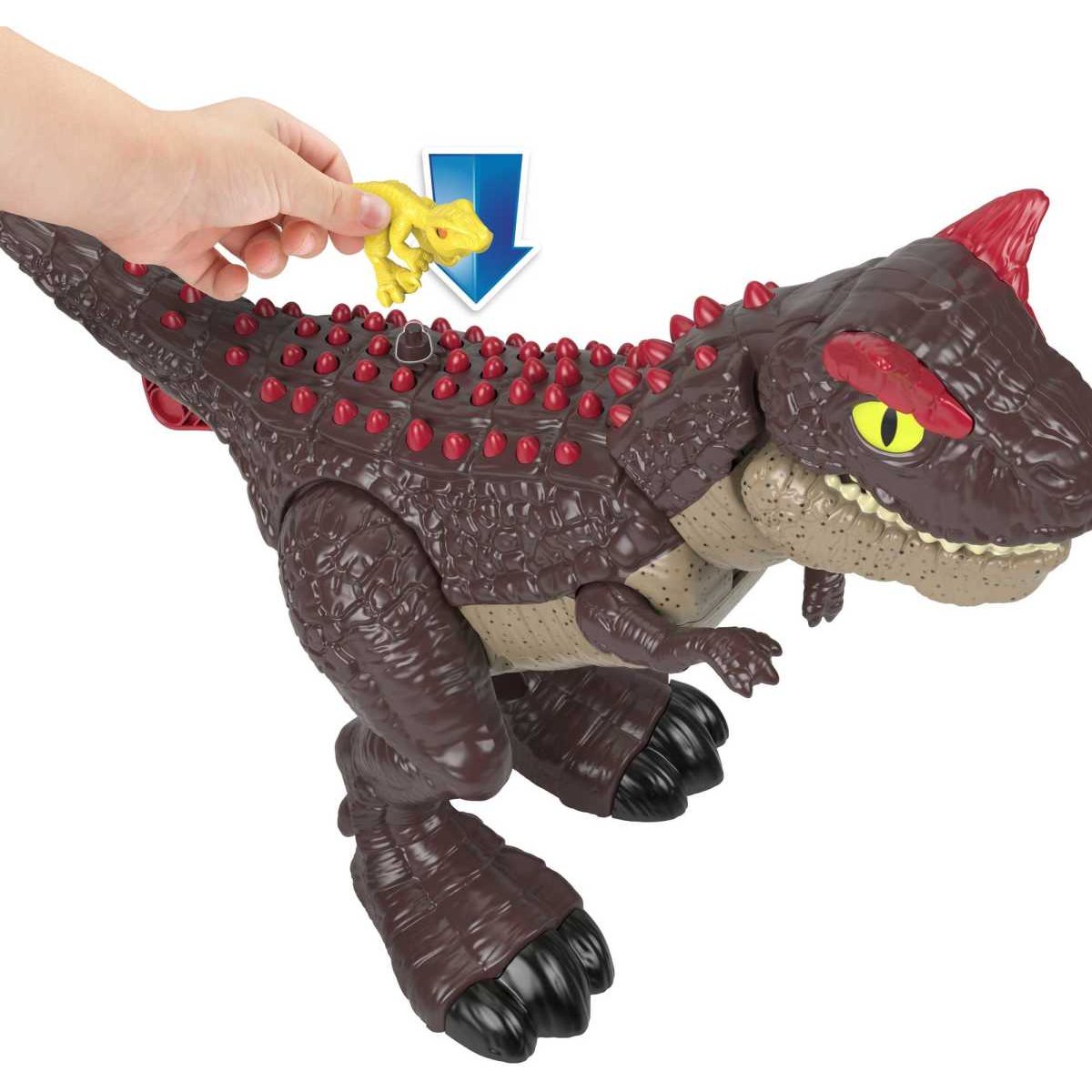 Imaginext Jurassic World Dinosaurio Carnotaurus Modo Defensa