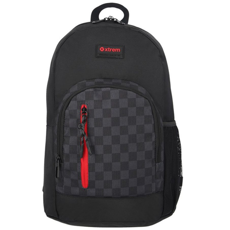 Mochila Tipo Back Pack Austin Checks Negro Xtrem