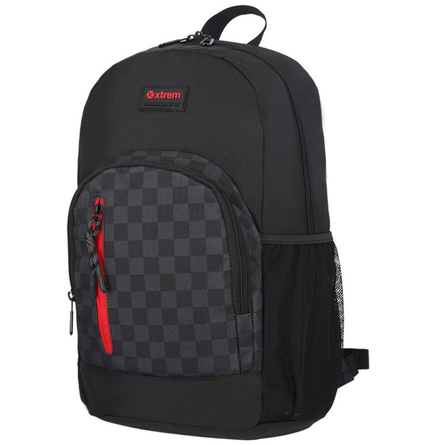 Mochila Tipo Back Pack Austin Checks Negro Xtrem