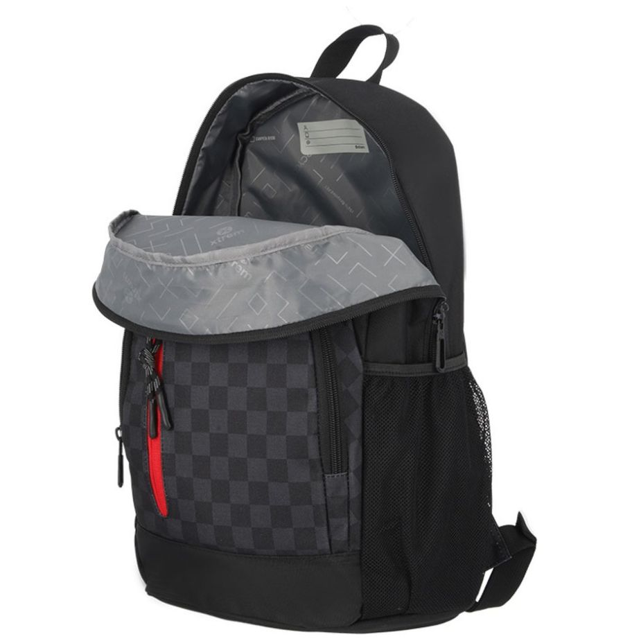 Mochila Tipo Back Pack Austin Checks Negro Xtrem