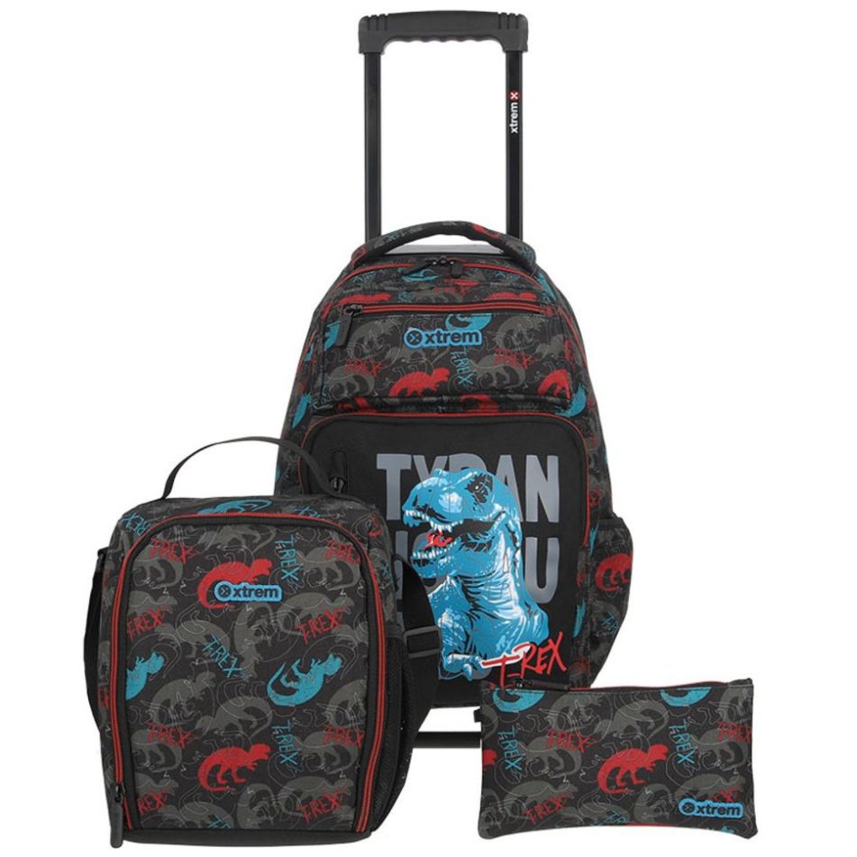 Set Mochila Lonchera Y Lapicera Dino Ng X