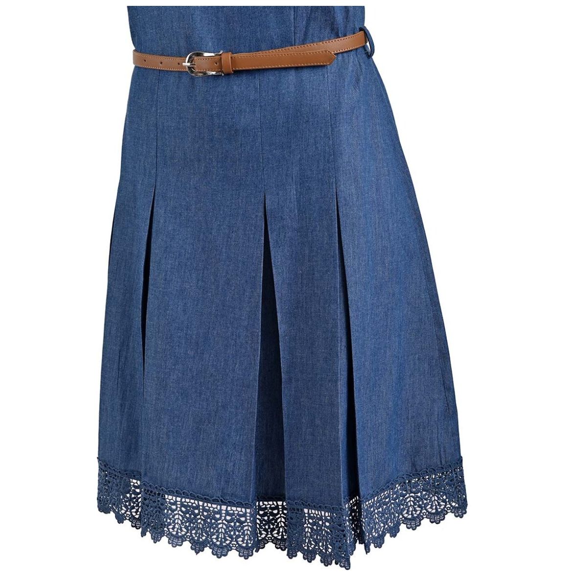 Vestido Michel Paulini Manga Corta Cuello Plano Diseño Liso