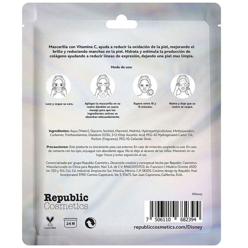 Paquete con 5 Mascarillas Faciales "blanca Nieves"