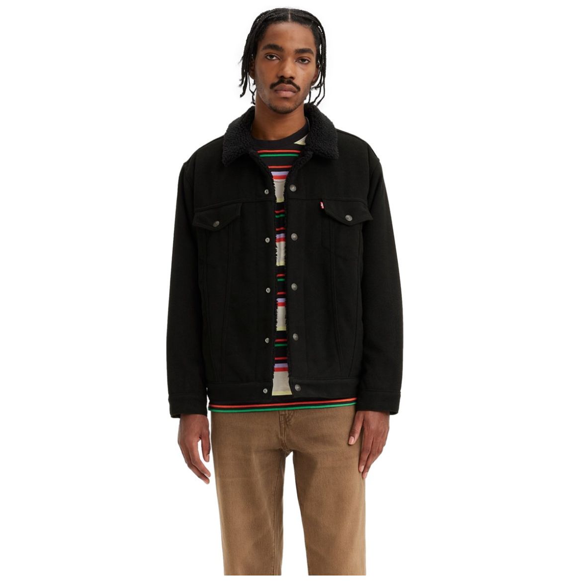 Chamarra Levi's Trucker de Mezclilla Sherpa para Hombre