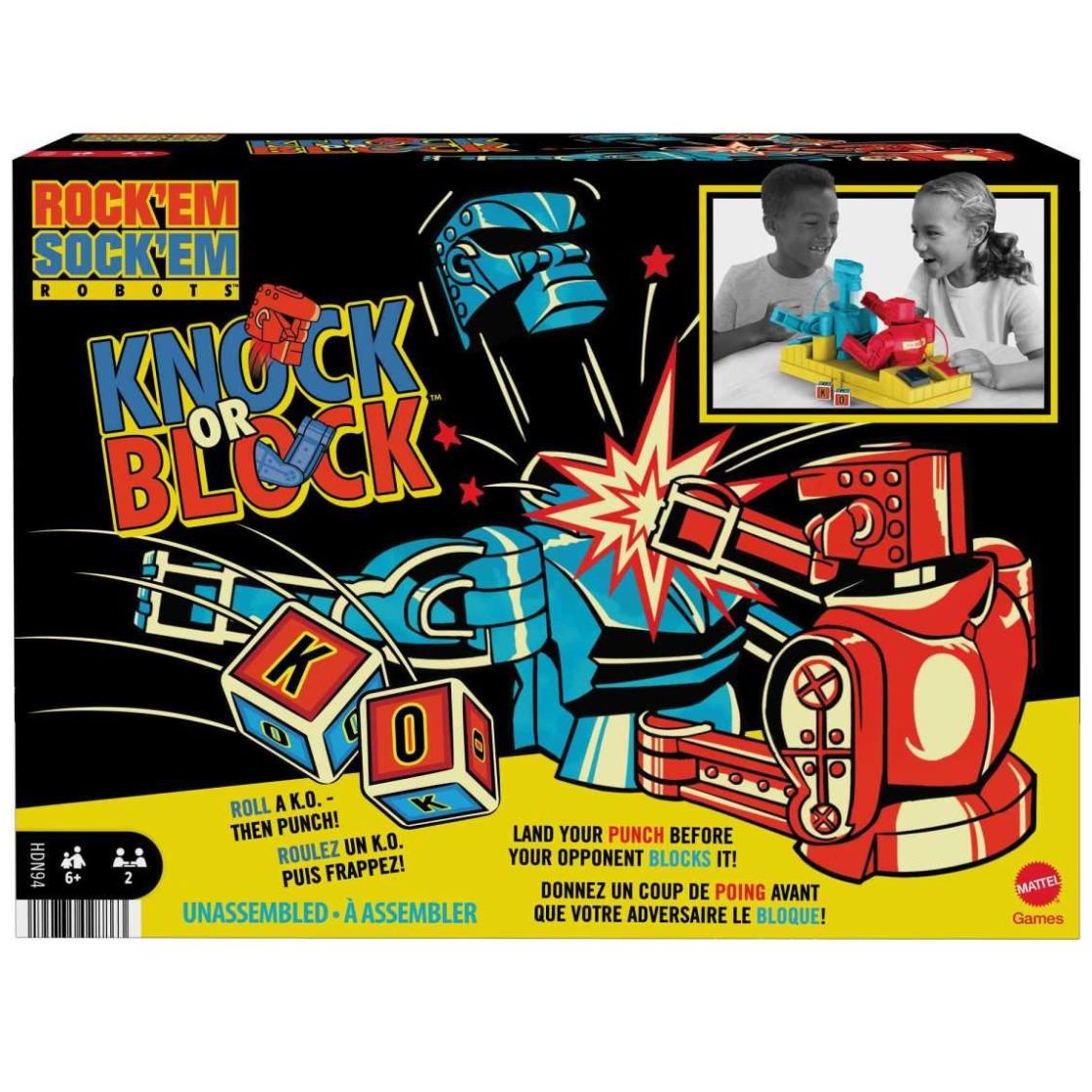 Juego de Mesa Rock 'em Sock 'em Mattel Games
