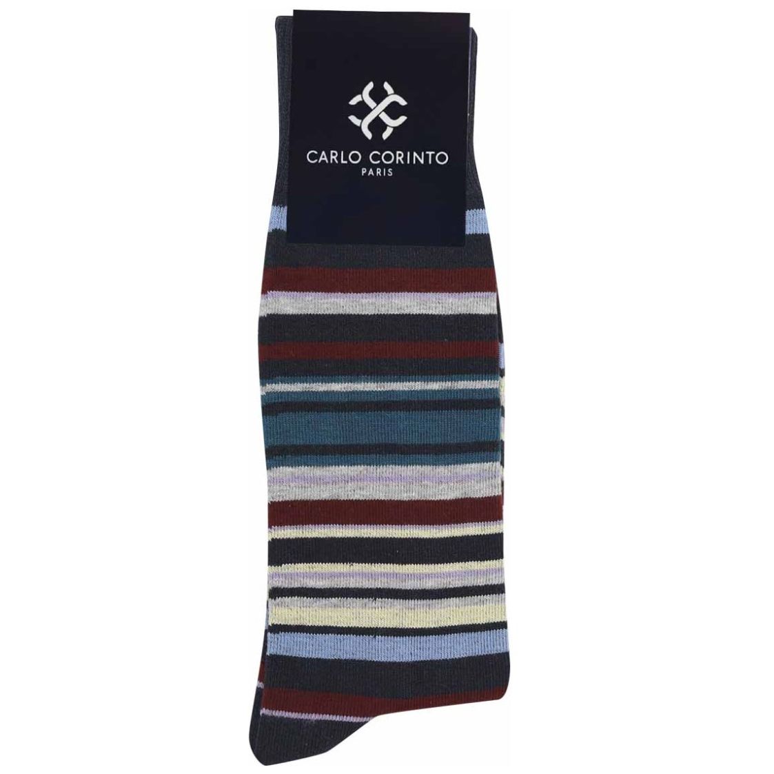 Par Calcetín Franjas Vanizadas Carlo Corinto para Hombre