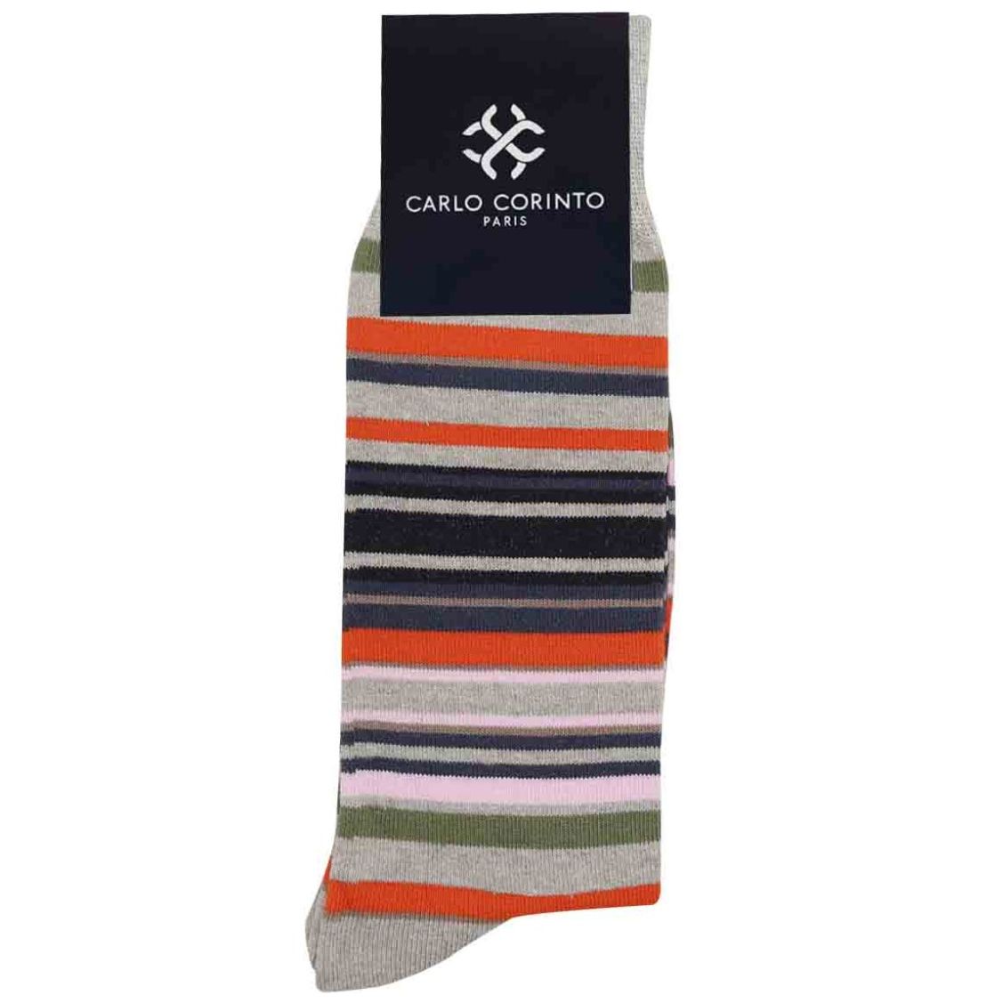 Par Calcetín Franjas Vanizadas Carlo Corinto para Hombre