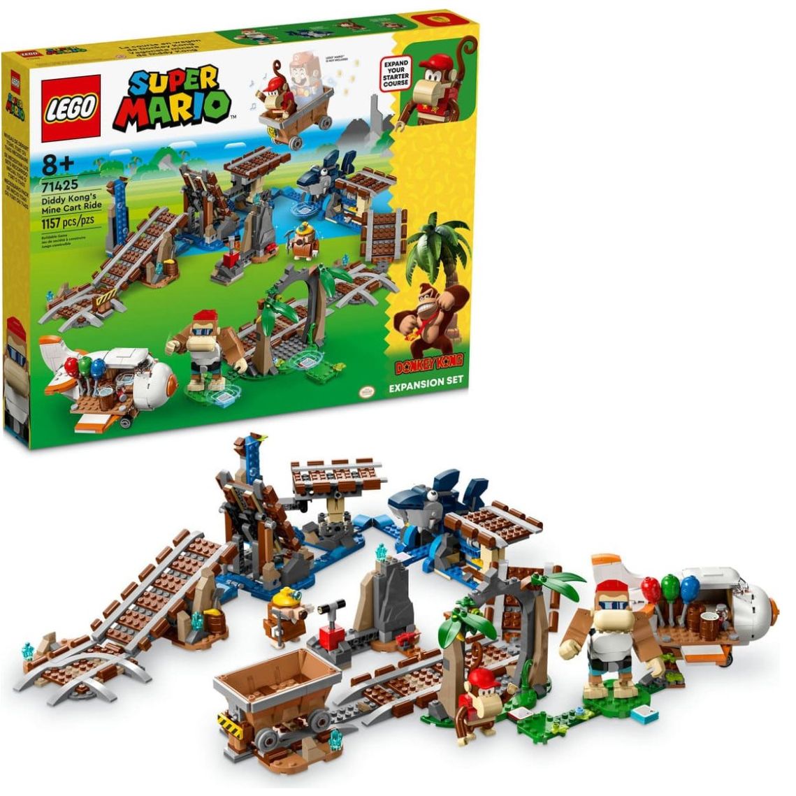 Set de Expansión: Vagoneta Minera de Diddy Kong Lego Super Mario