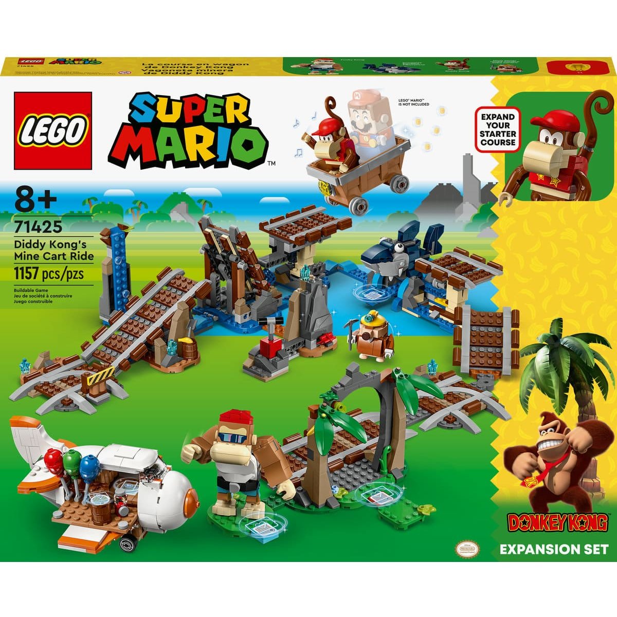Set de Expansión: Vagoneta Minera de Diddy Kong Lego Super Mario