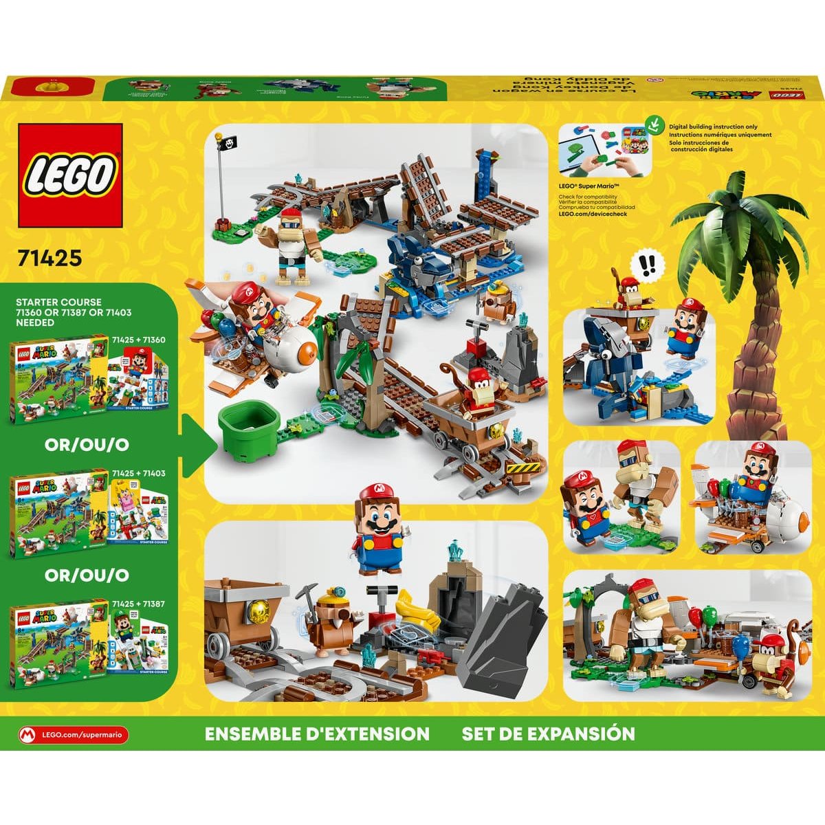 Set de Expansión: Vagoneta Minera de Diddy Kong Lego Super Mario
