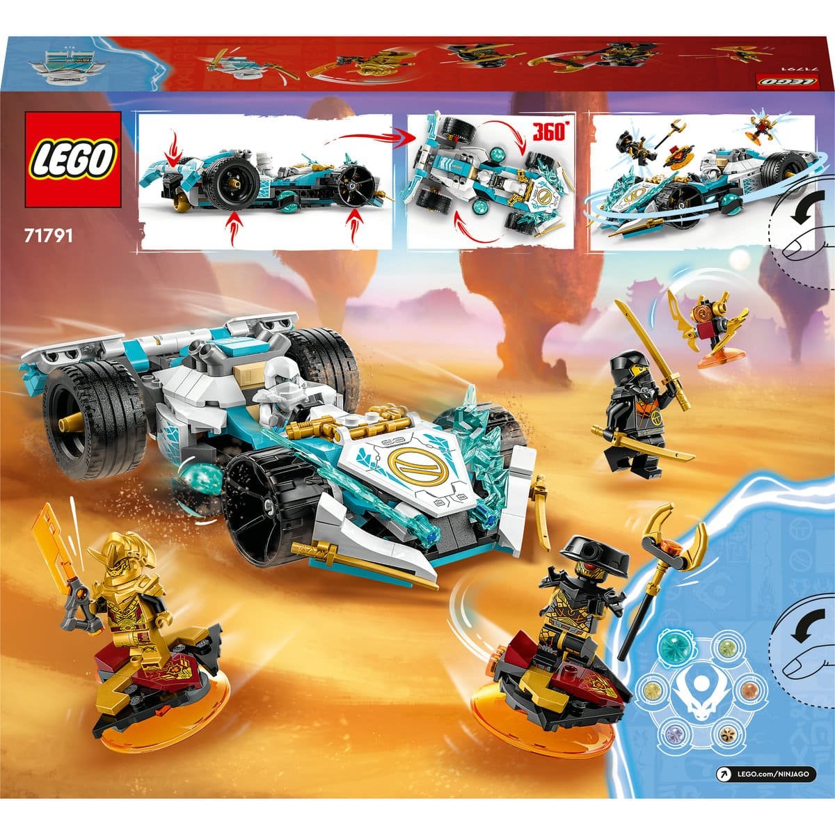 Zane Dragon Power: Auto de Competencia Spinjitzu Lego Ninjago