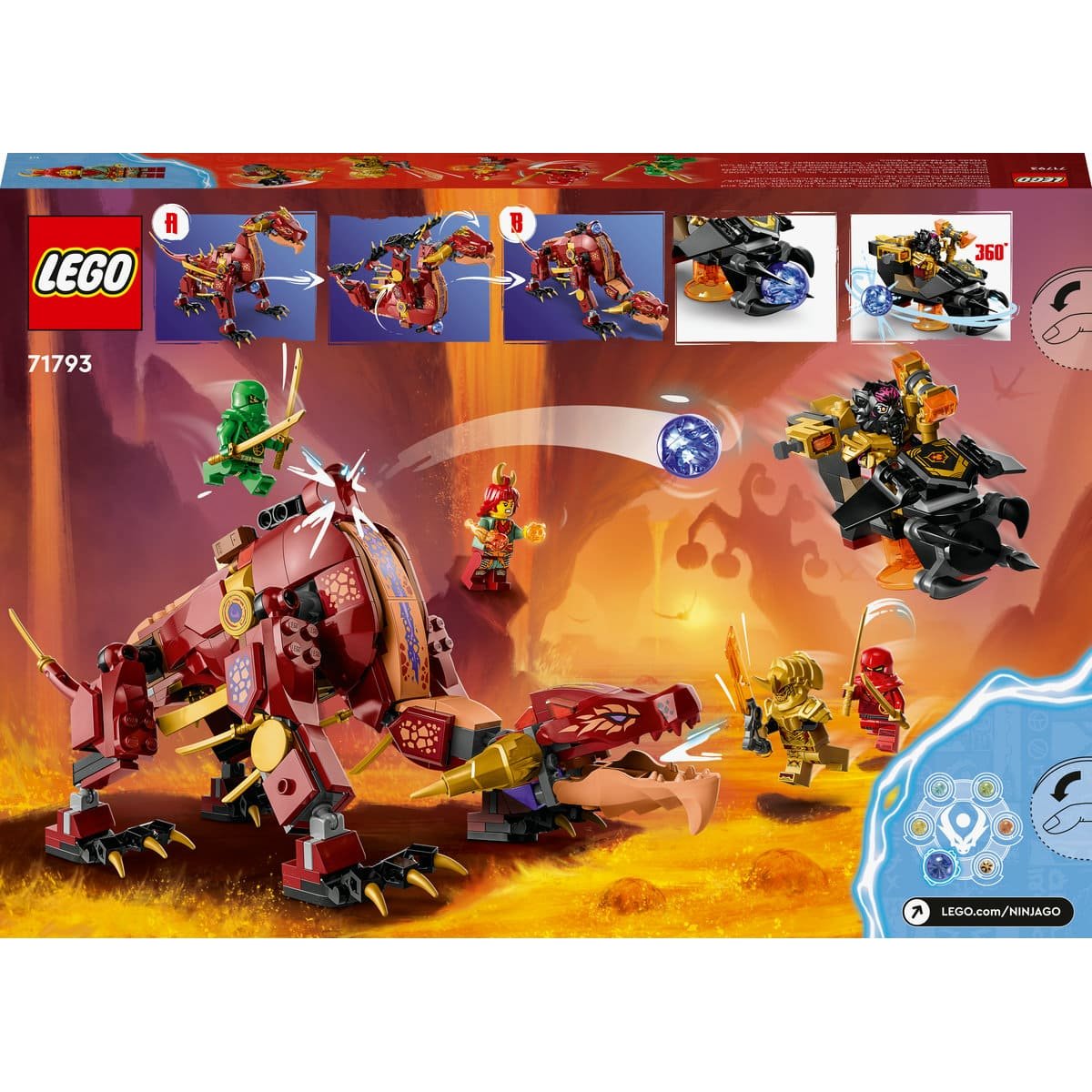 Dragón de Lava Transformable de Heatwave Lego Ninjago