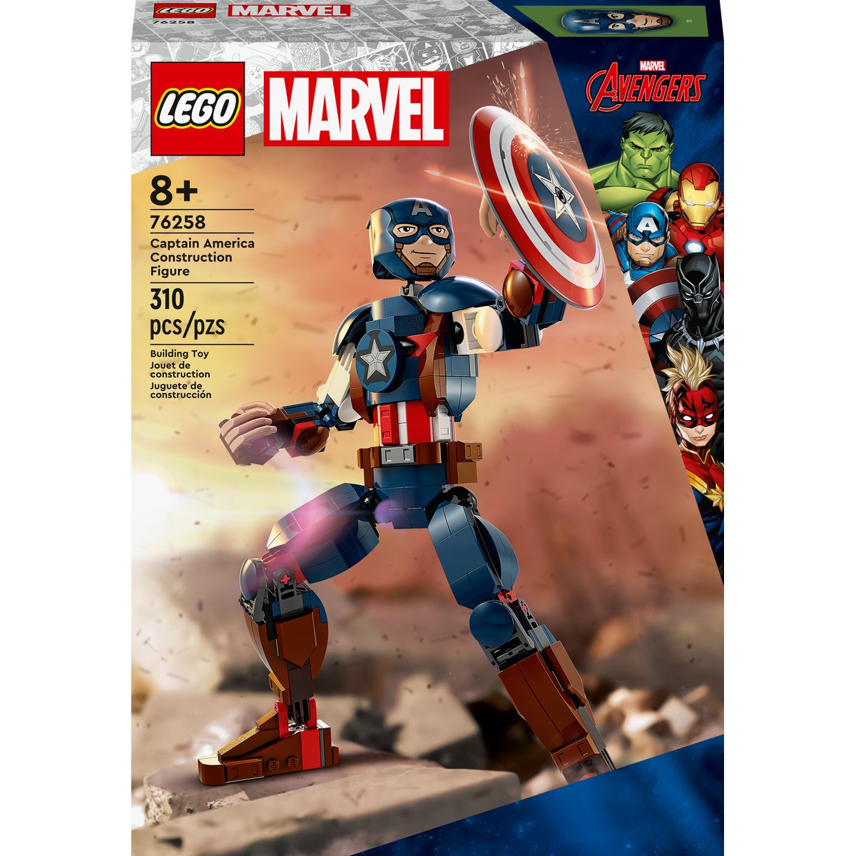 Figura para Construir: Capitán América Lego Super Heroes Marvel