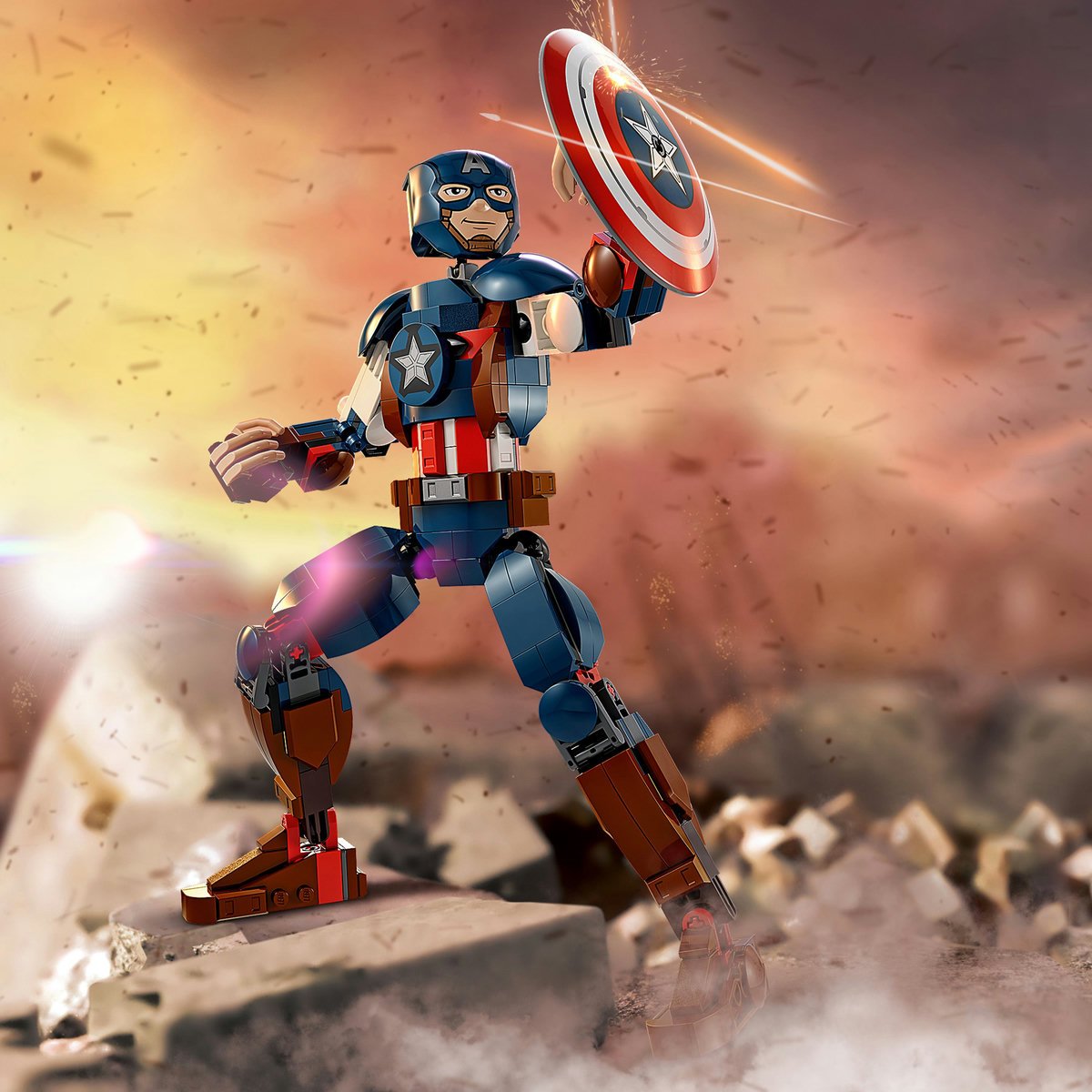 Figura para Construir: Capitán América Lego Super Heroes Marvel