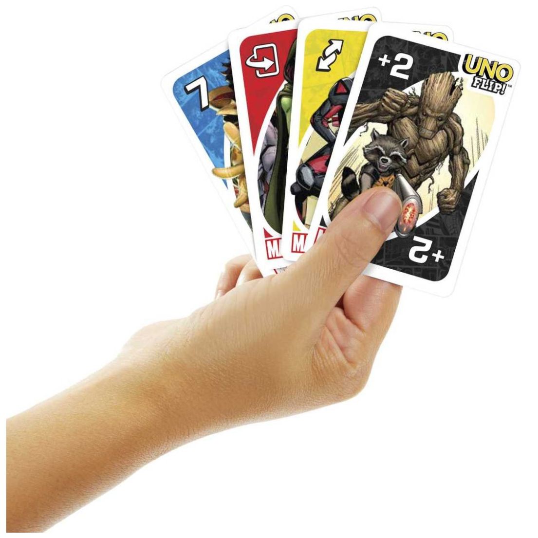 Uno Flip Marvel Juego Cartas Jugar con Amigos para Niños