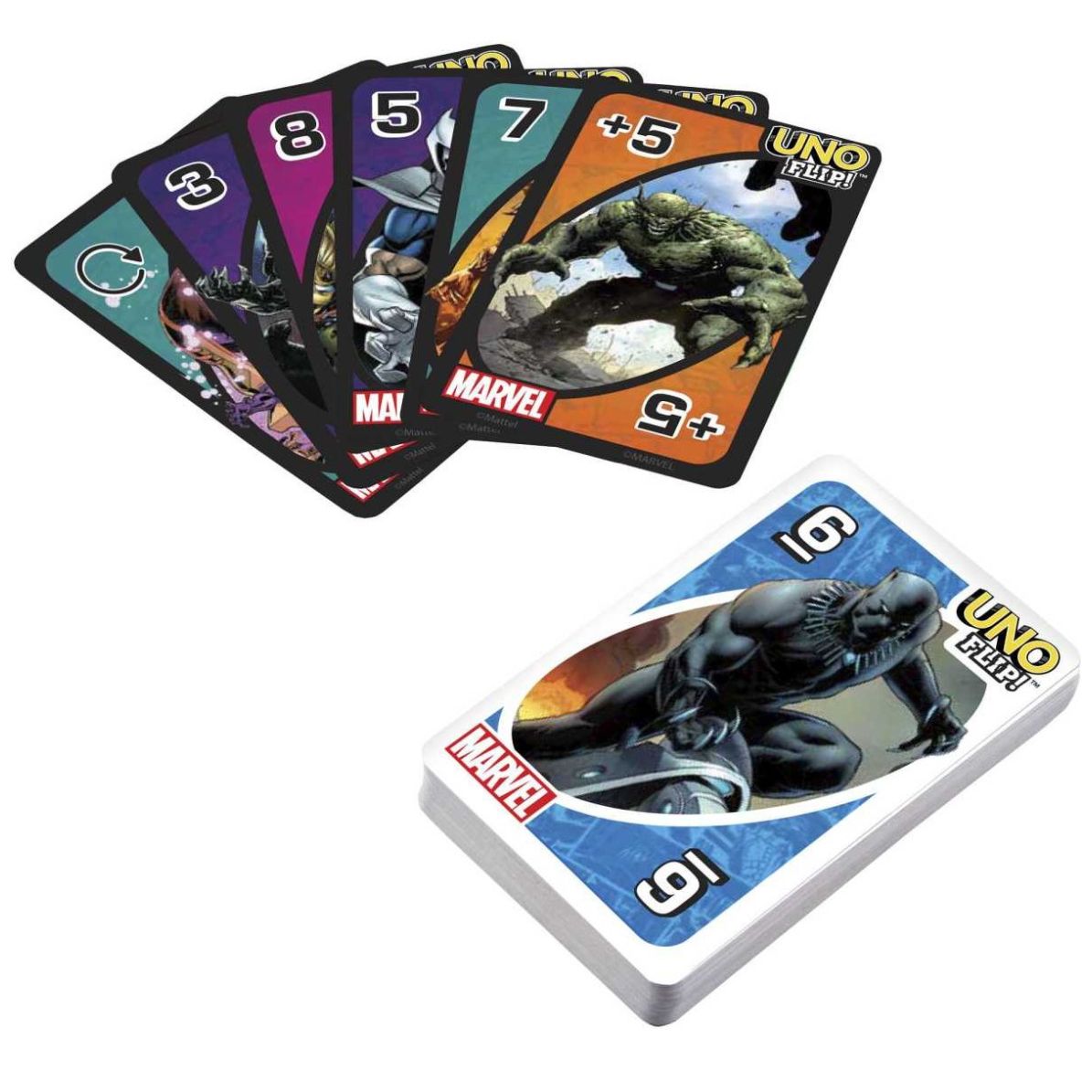 Uno Flip Marvel Juego Cartas Jugar con Amigos para Niños