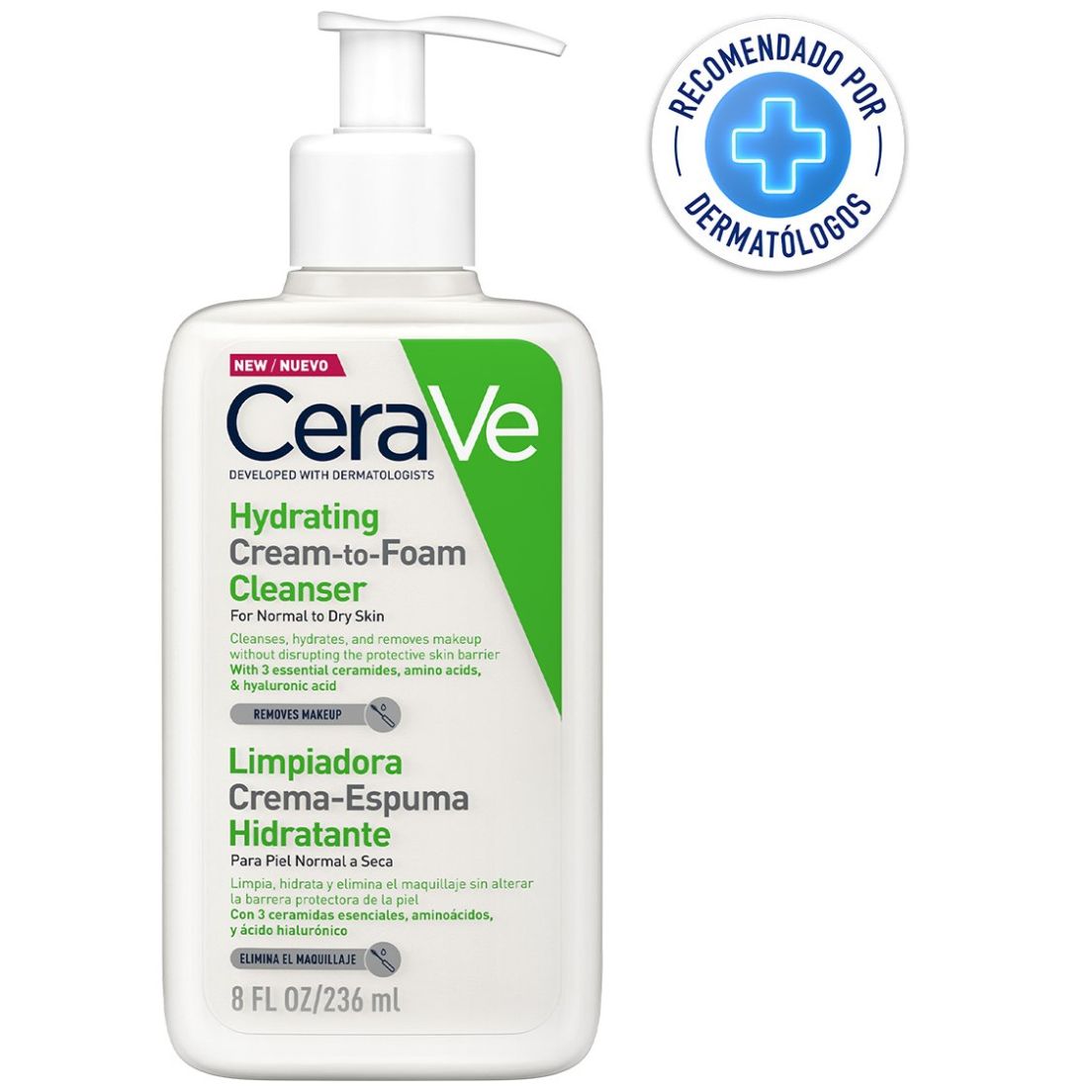 Cerave Limpiadora Crema-Espuma Hidratante 236Ml para Rostro