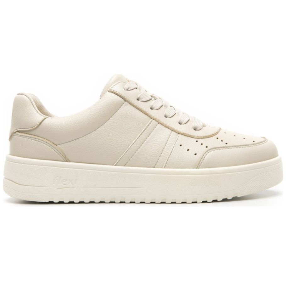 Tenis Casual Dama Beige Flexi