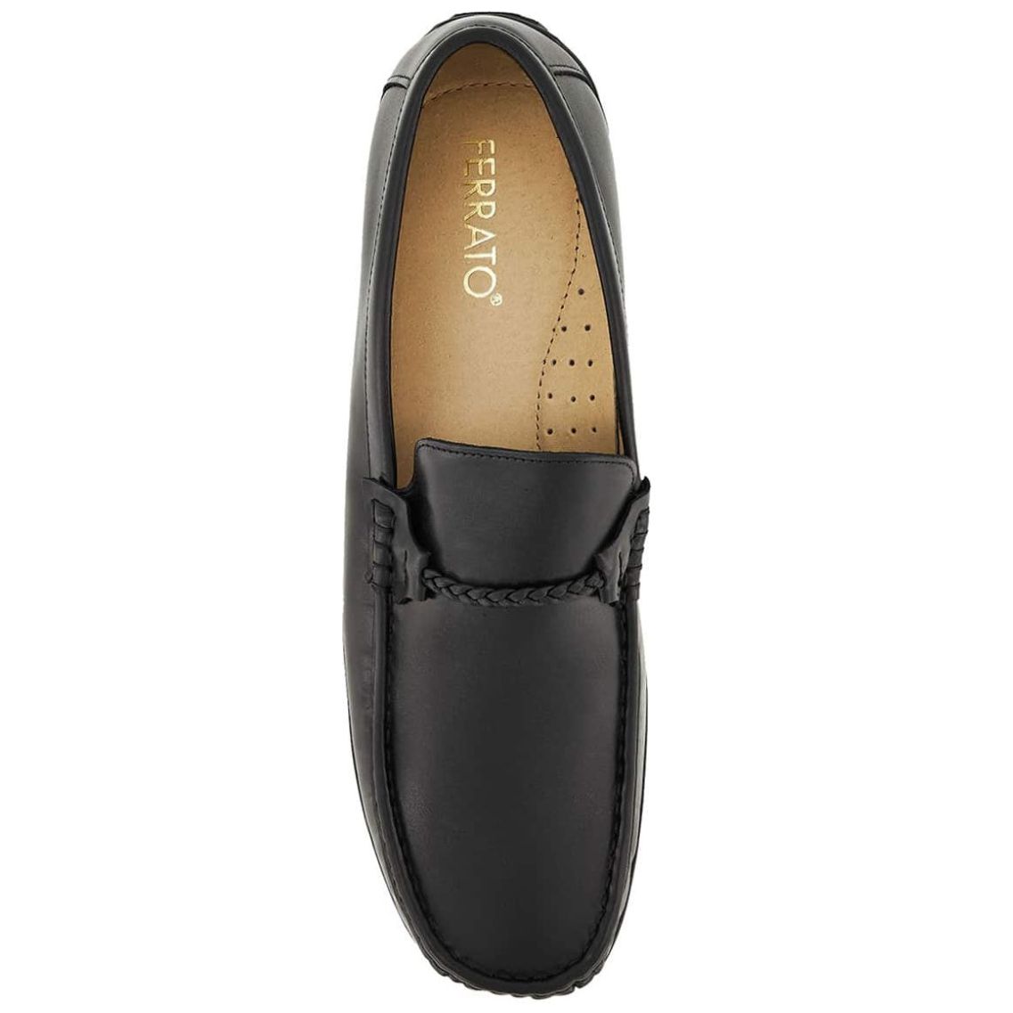 Mocasín de Piel Negro para Hombre Ferrato