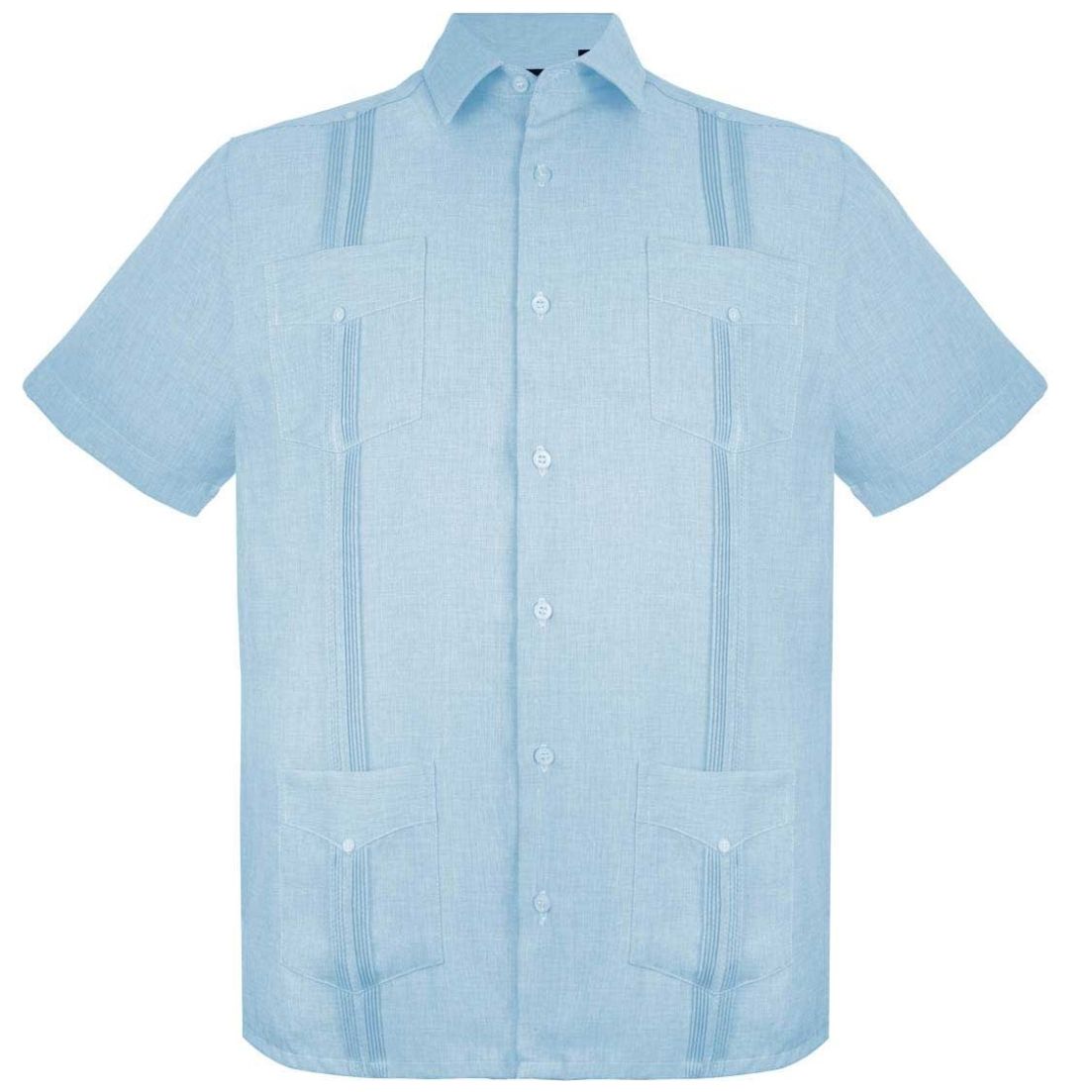 Guayabera Bruno Magnani Manga Corta Cielo para Hombre