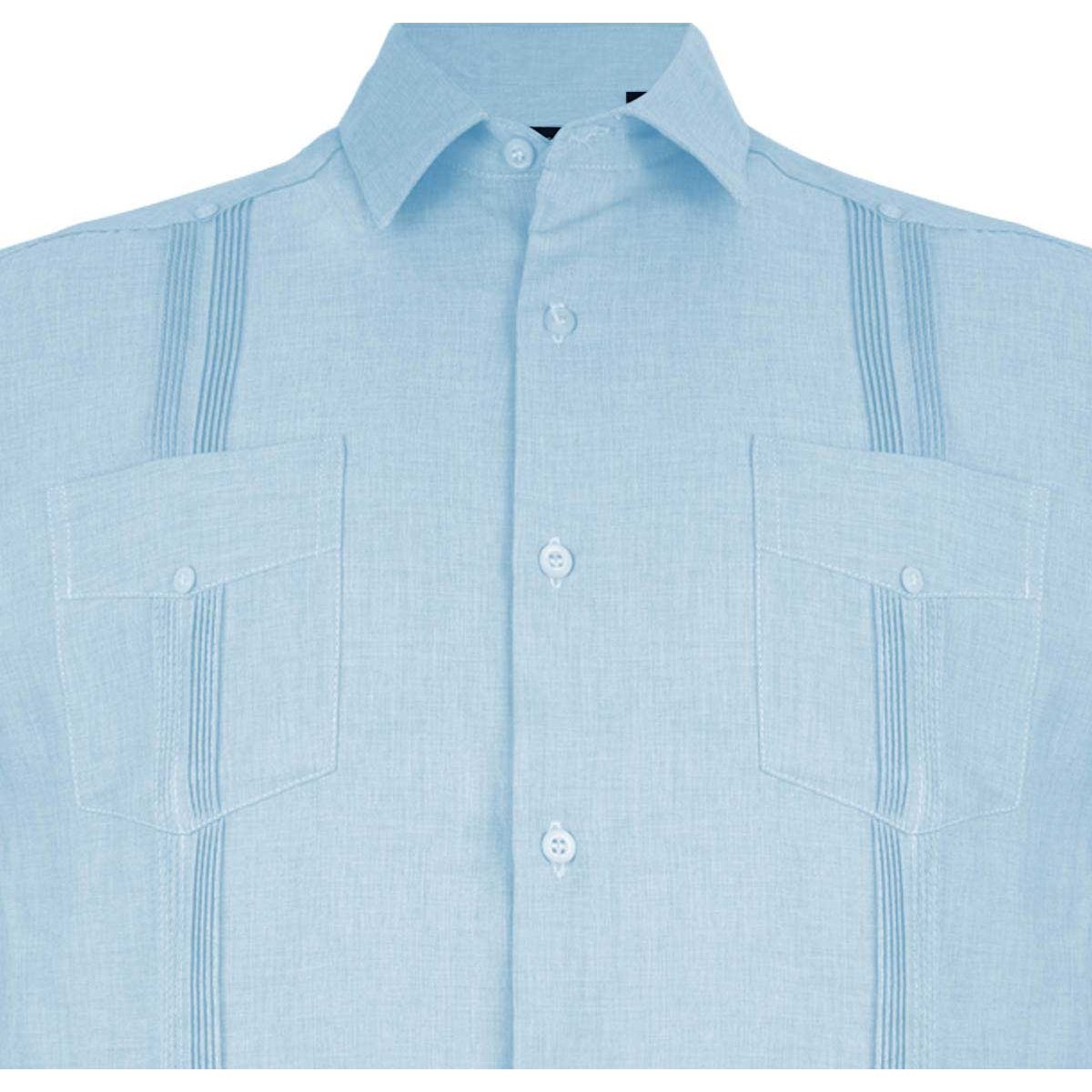 Guayabera Bruno Magnani Manga Corta Cielo para Hombre