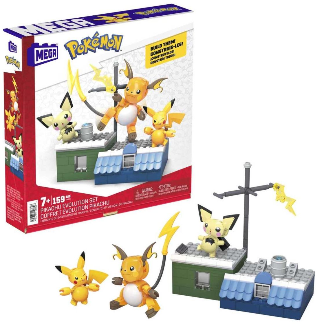 Juguete de Construcción Mega Set de Evoluciones de Pikachu