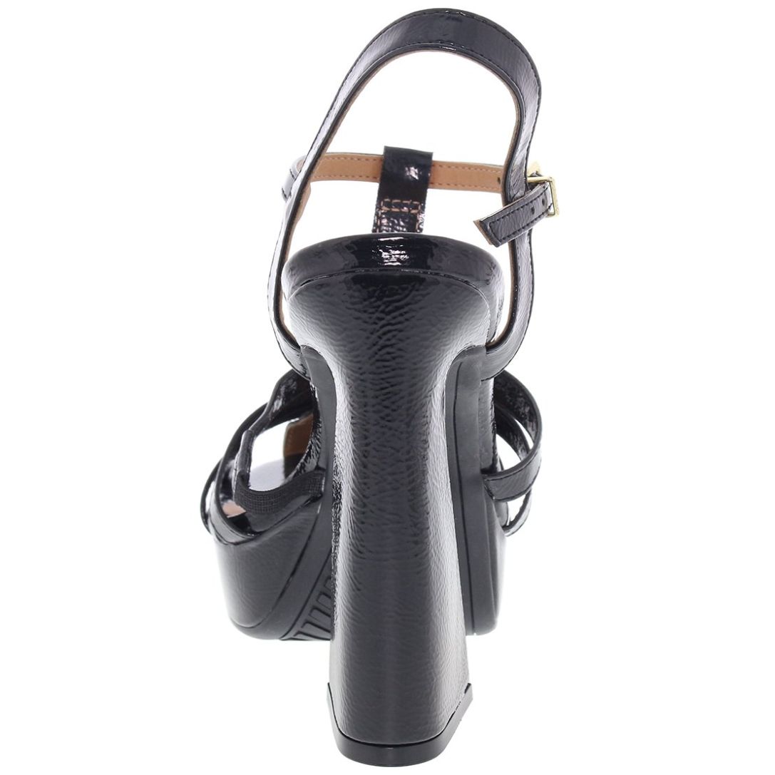 Sandalia Negra, de Plataforma, Tipo Cangrejera