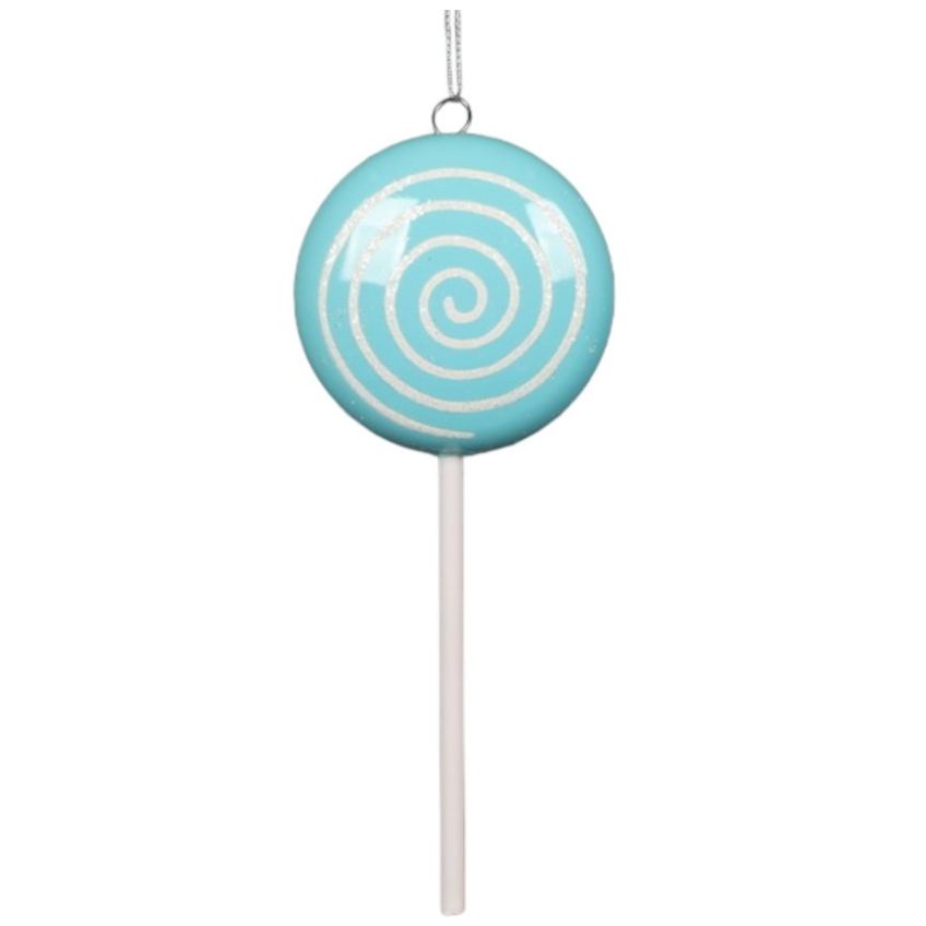 Candy Paleta Azul Espiral Blanco 18Cm