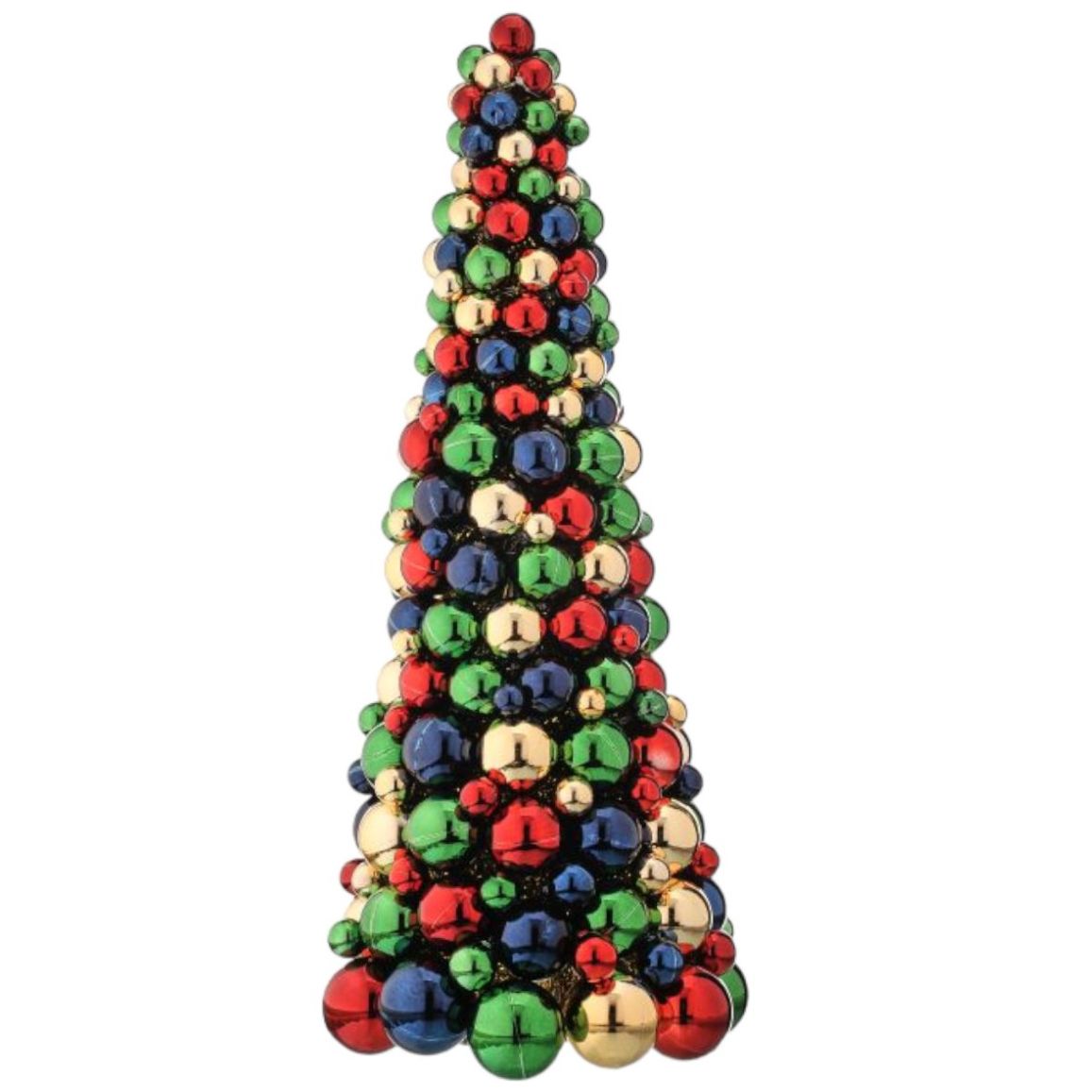 Pino Cono de Esferas Multicolor 60Cm