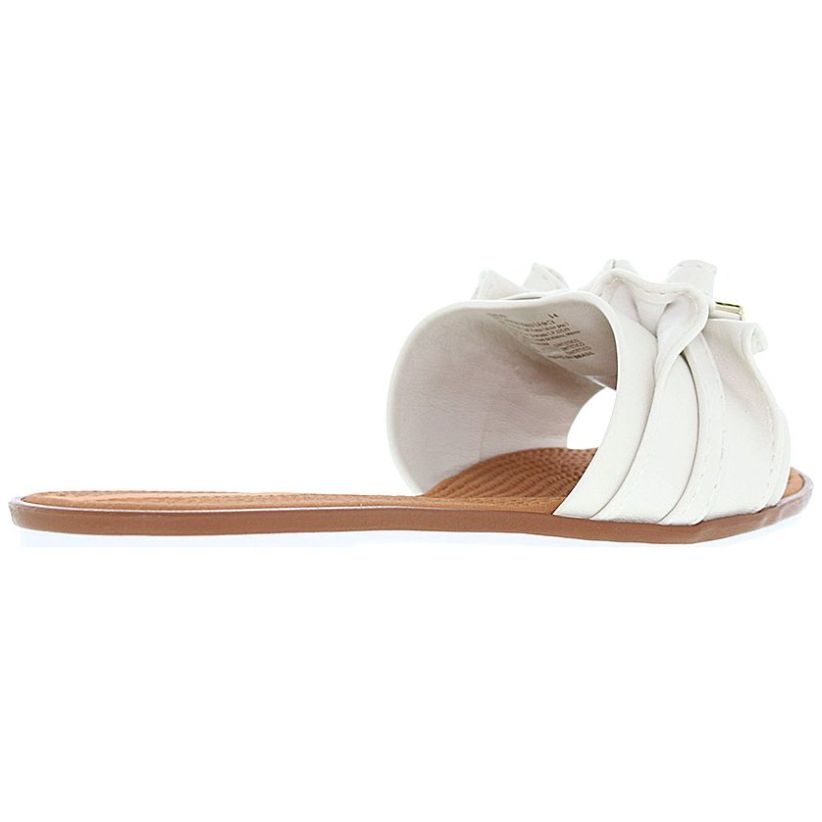 Sandalia Flat con Moño Blanca Moleca