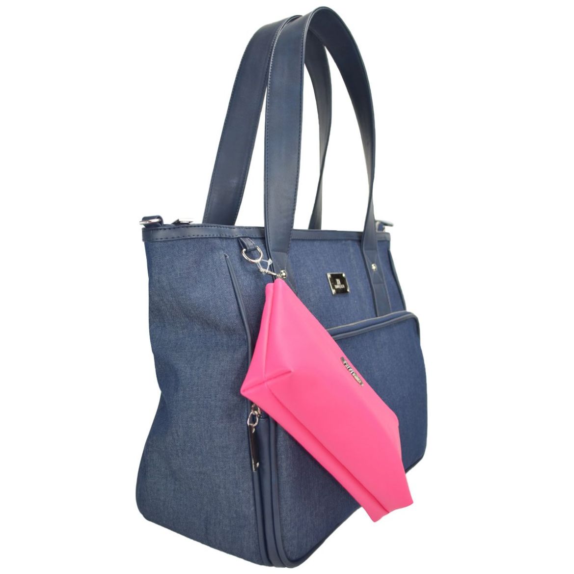 Bolsa Huser de Mezclilla Tipo Tote Azul Marino