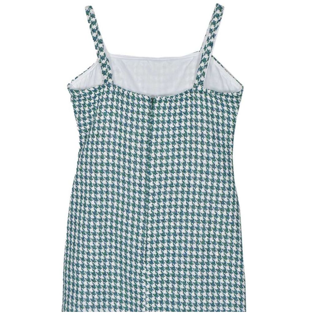 Vestido Corto para Mujer, con Estampado a Cuadros y Abertura Philosophy Jr