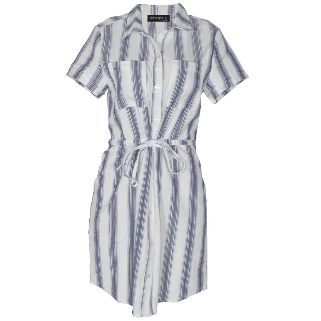 Vestido para Mujer, Tipo Camisero con Jareta y Botones Philosophy Jr