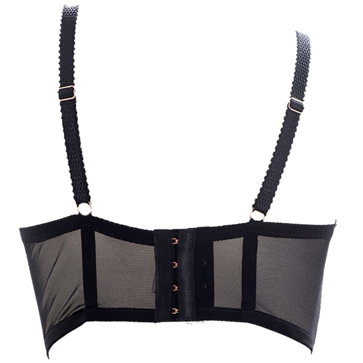 Brasier Peto Largo de Microfibra con Mesh Couture