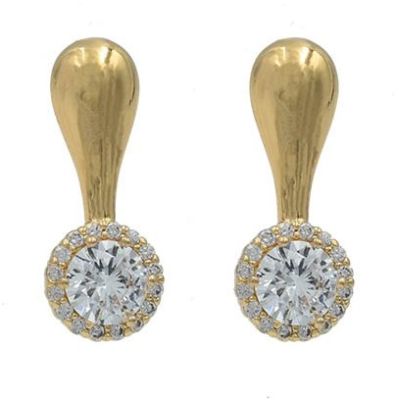 Aretes Tipo Gota Dorados