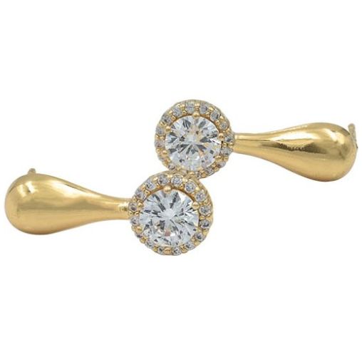 Aretes Tipo Gota Dorados