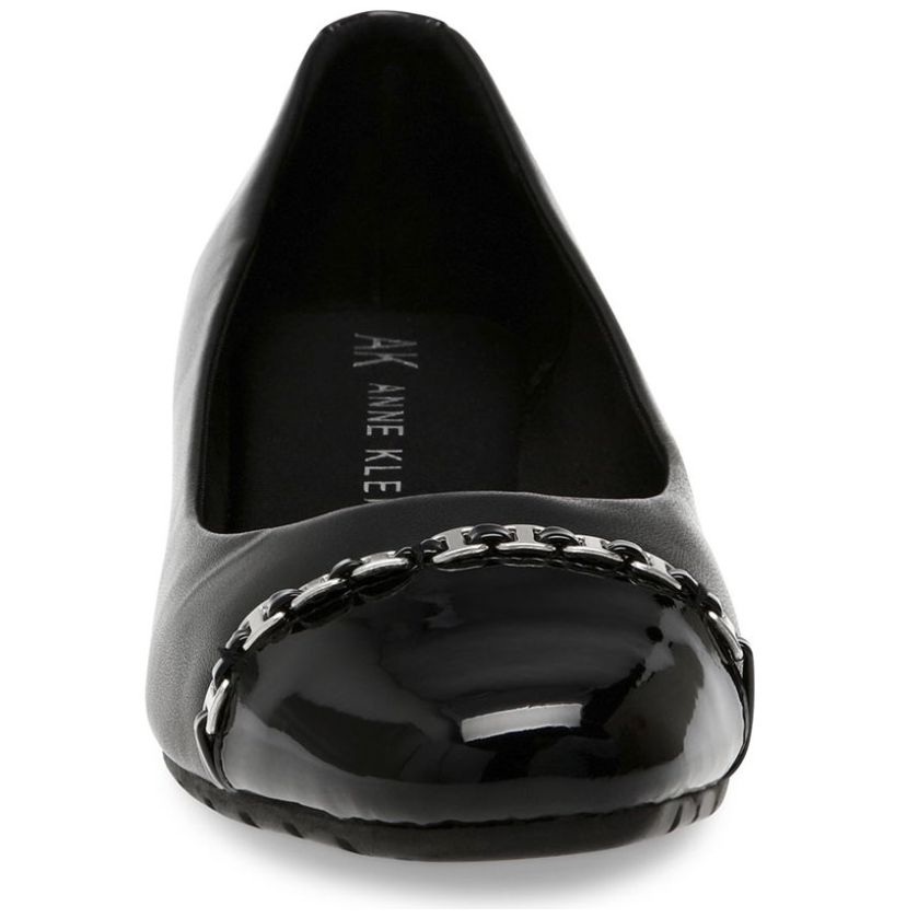 Zapato con Cuña Y Puntera Negro Anne Klein