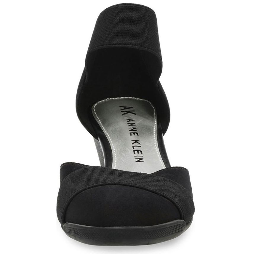 Zapato C Cuña y Resorte Ajustable Negro Anne Klein