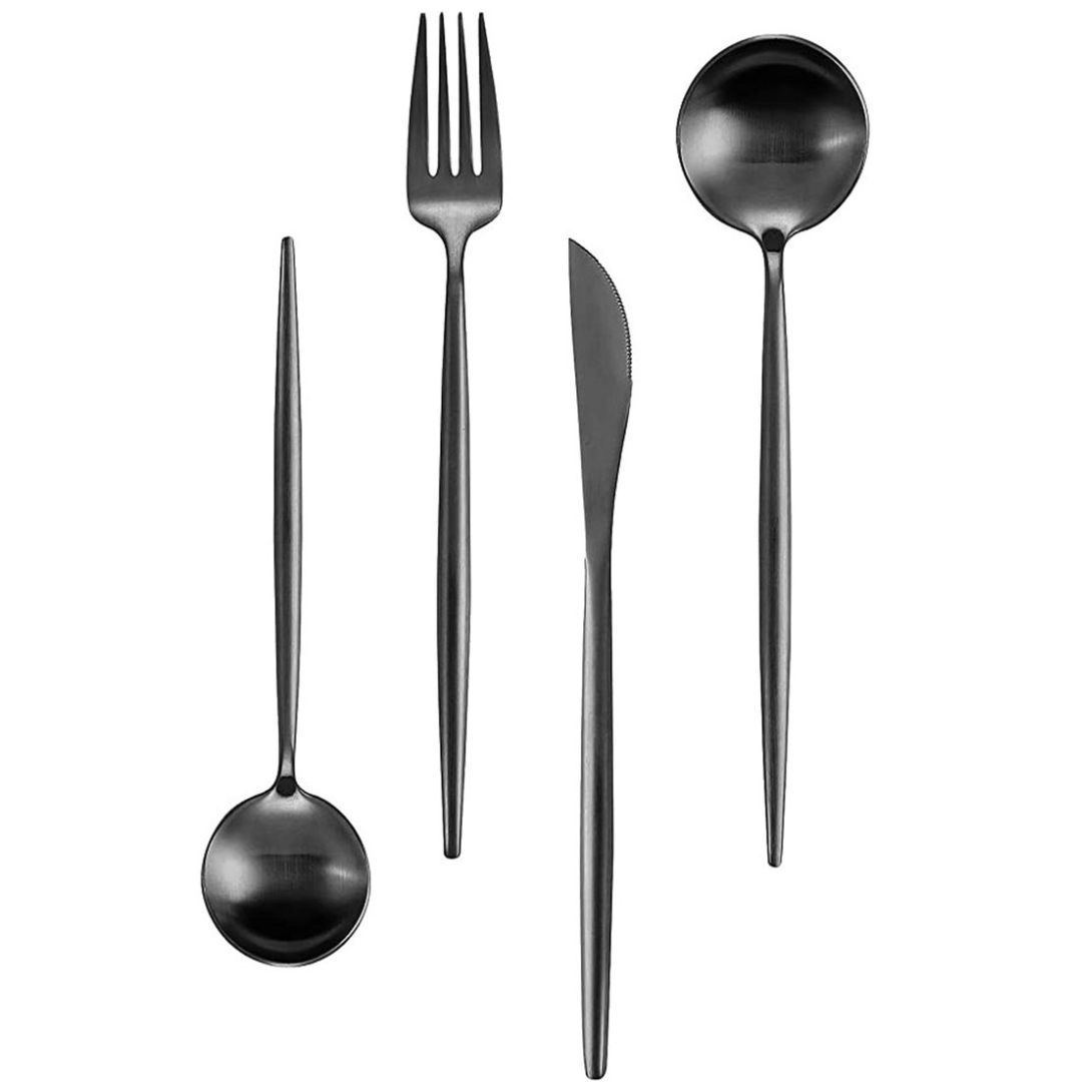 SET DE CUBIERTOS NEGROS x 3 - Comprar en Salazar Casa