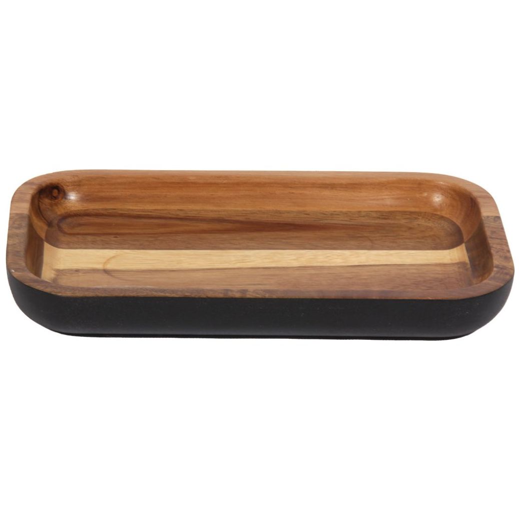 Home Nature Bandeja de Madera Rectangular 25.5*15*3 Cm