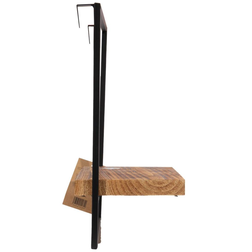 Home Nature Estante de Madera con Repisa Y Marco de Metal 38.2*14*30.7 Cm