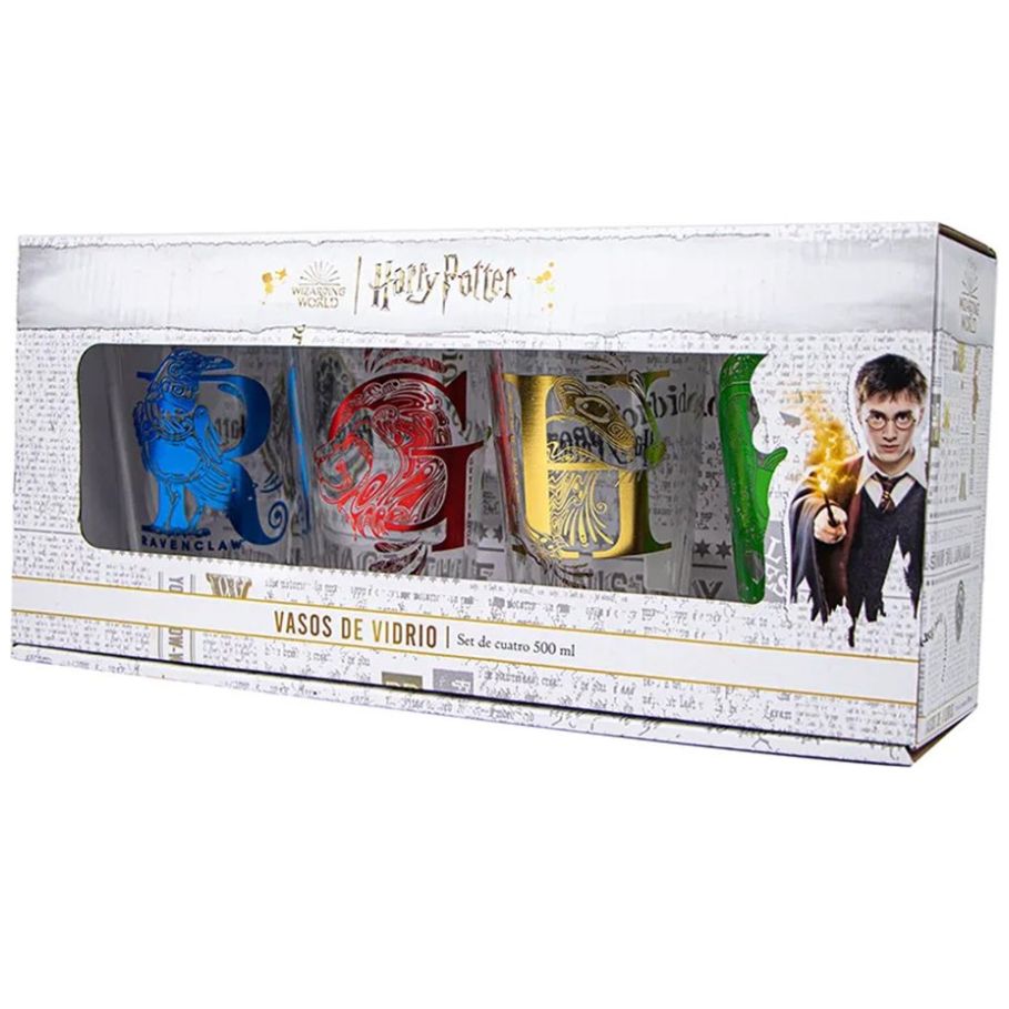 Set Exclusivo de 4 Vasos de Vidrio Edición Limitada 2 - Harry Potter Geek Industry