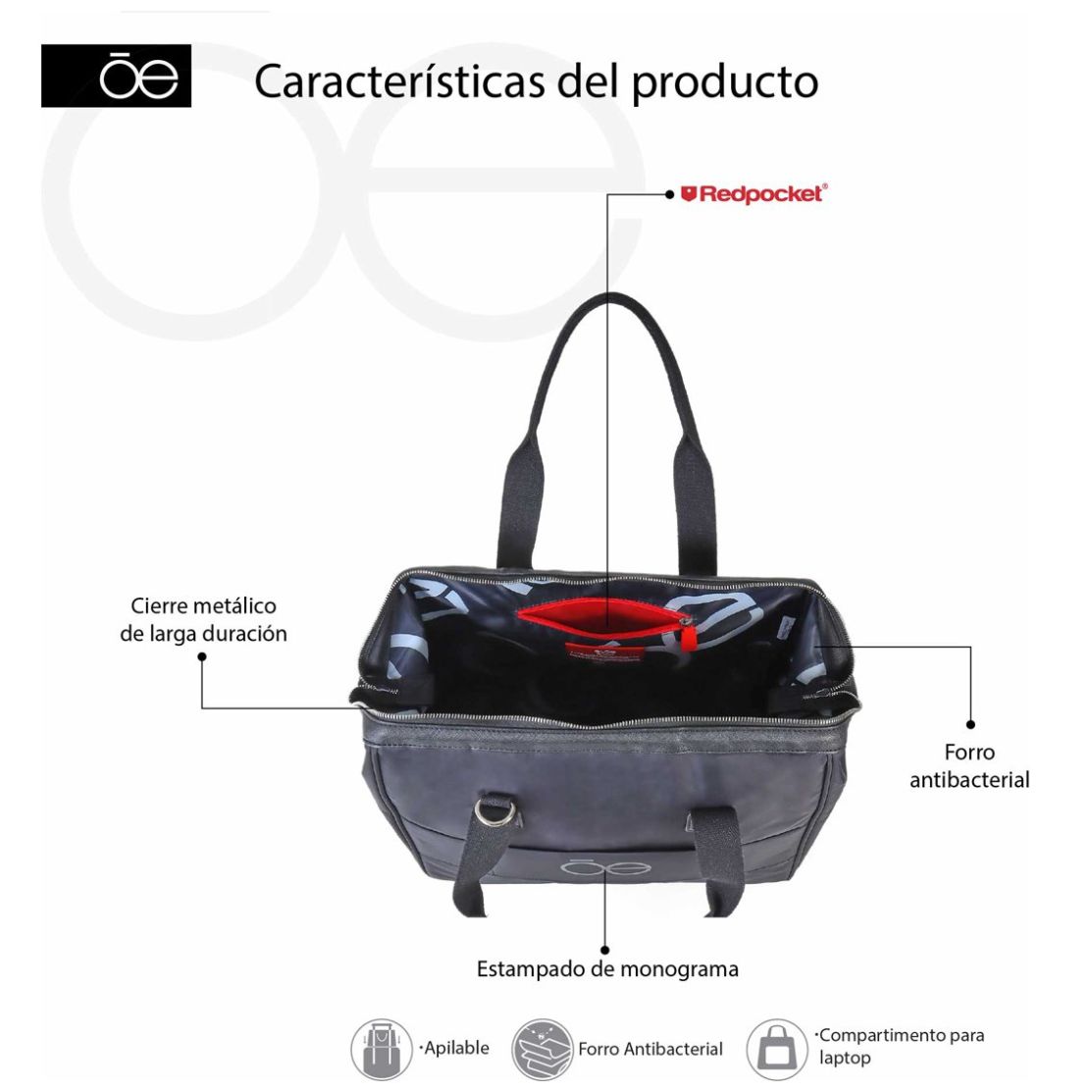 Duffle Eudori 16" Rojo Cloe