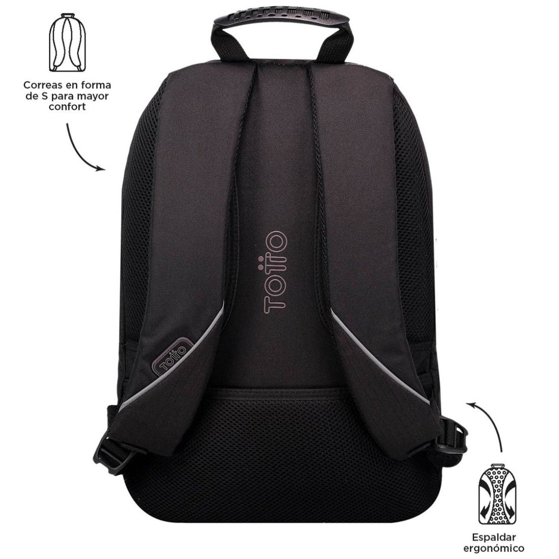 Mochila Tipo Backpack Arvar Negro Totto