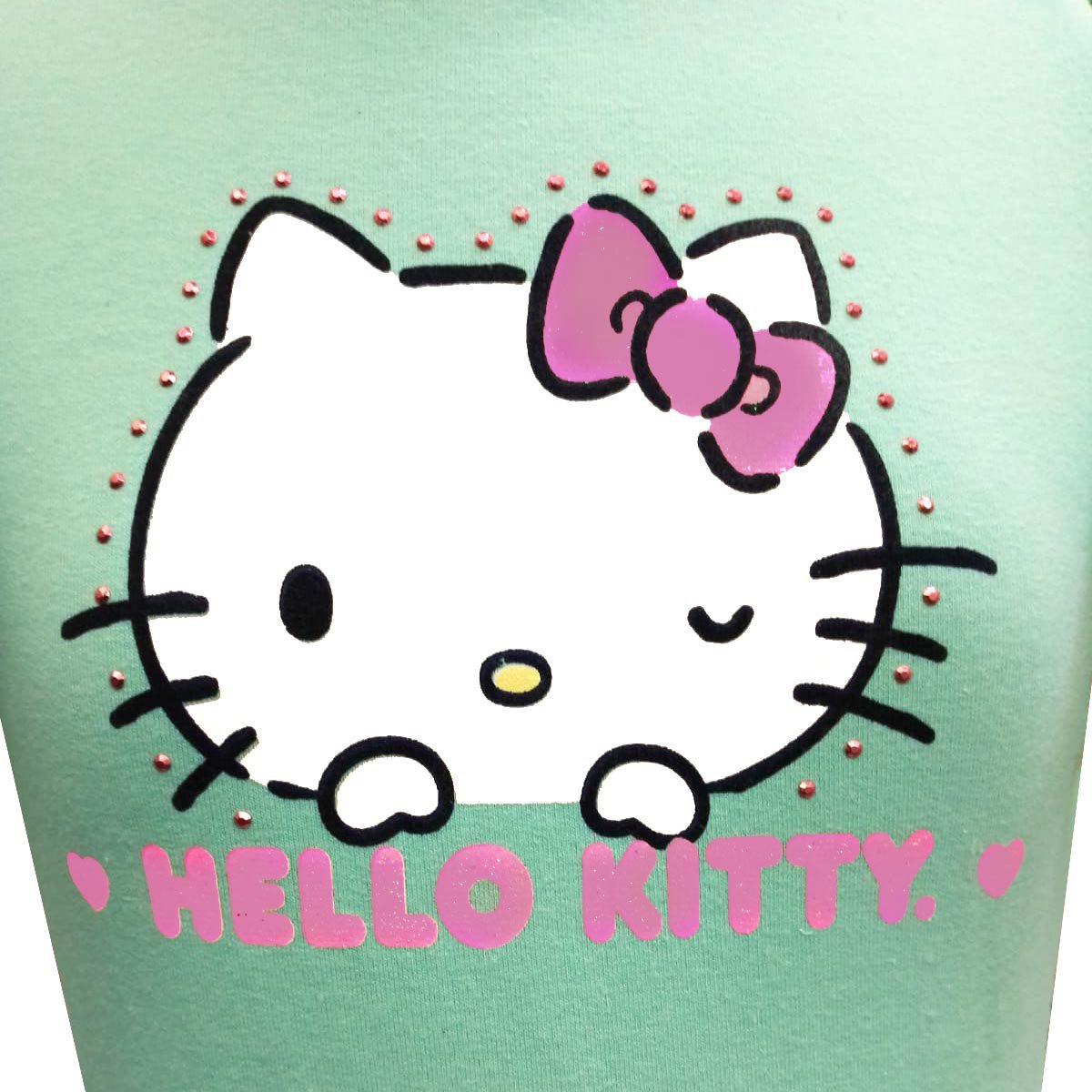 Vestido para Niña Manga Corta Bordado Hello Kitty