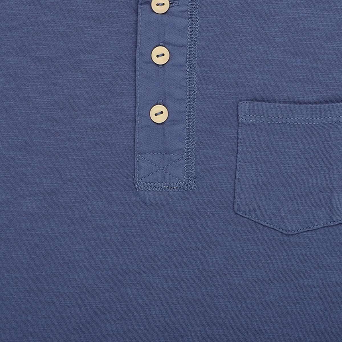 Playera Jeanious Manga Corta Cuello Henley para Niño
