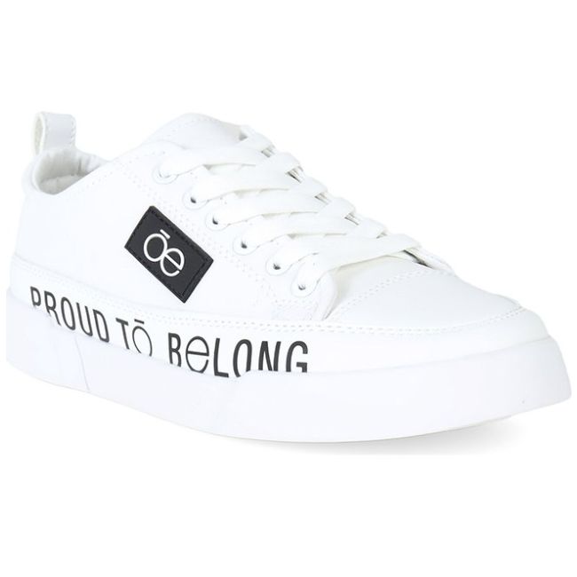 Tenis con Wording y Rubber Blanco Cloe