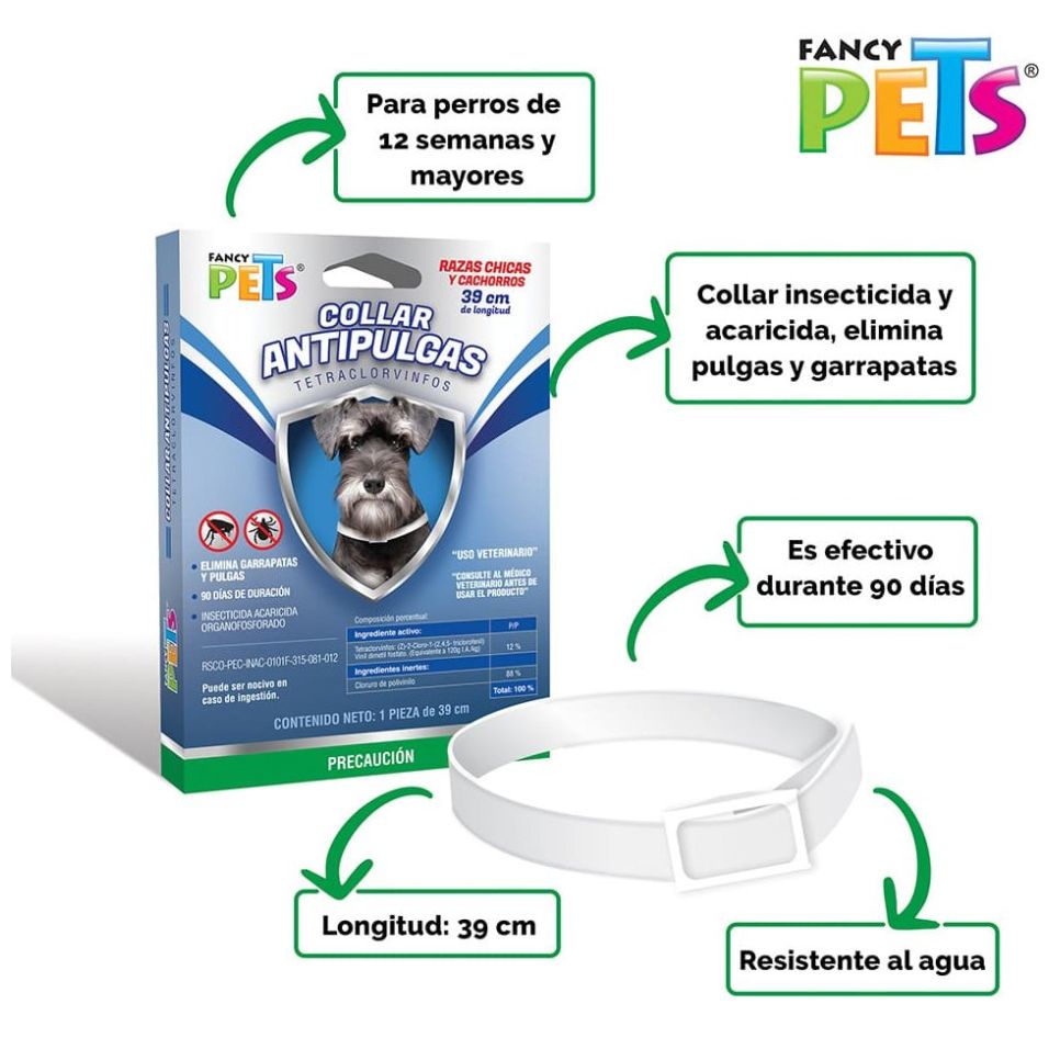 Collar Antipulgas para Perro Chico Fancy Pets