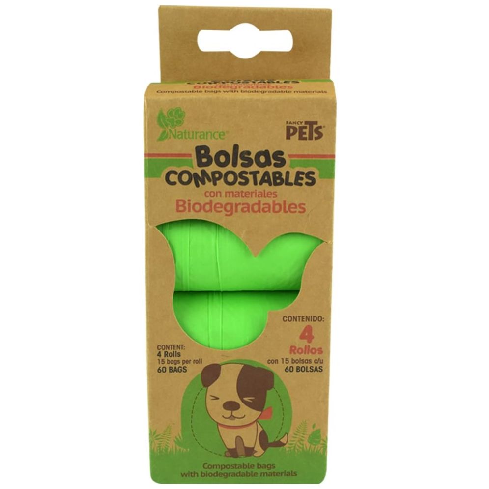 Bolsas Sanitarias Compostables Fancy Pets 60 Piezas