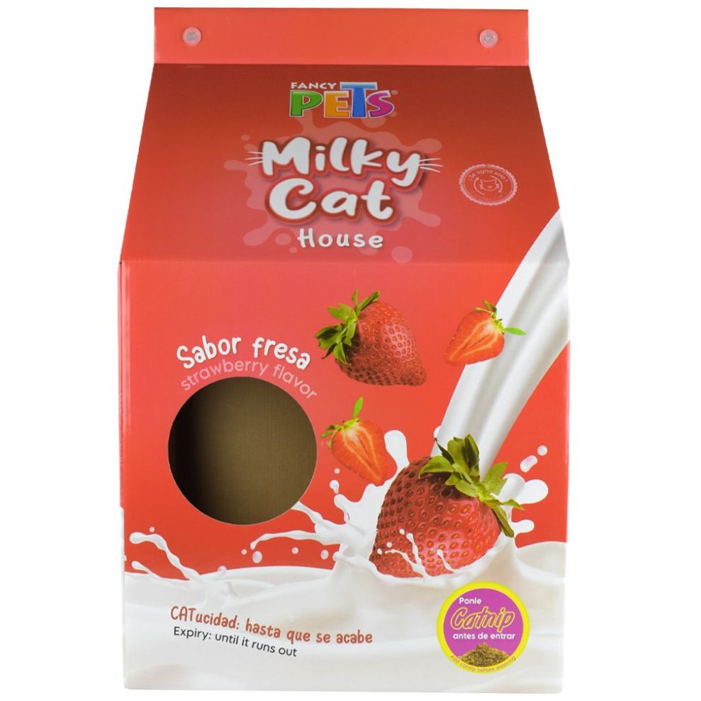 Casa de Cartón Fancy Pets Fresa Rascador para Gato
